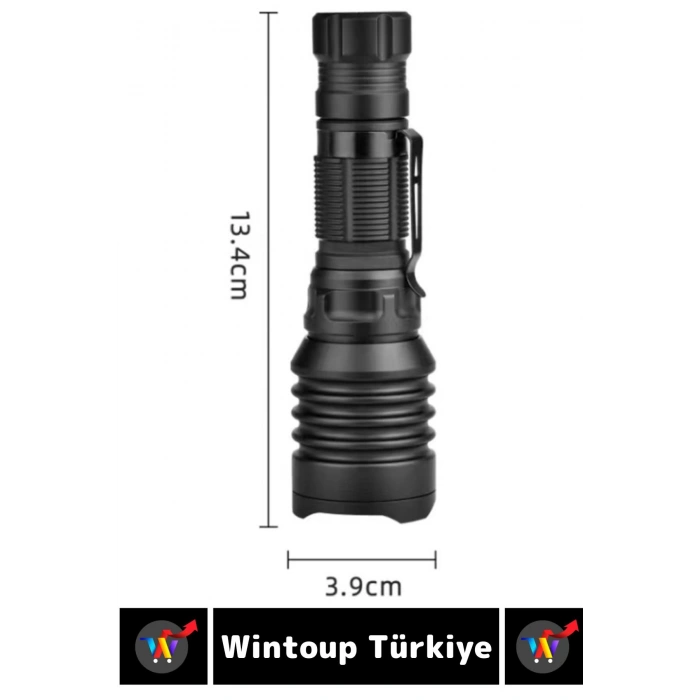 Profesyonel Kamp Avcı Güvenlik Deprem Yüksek Mesafeli Güçlü Işık Tüfek EL FENERİ