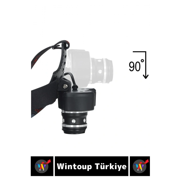 Profesyonel Kamp Avcı Balıkçı Deprem 4 Mod Aydınlatma 6000 Lümen Güçlü Işık KAFA LAMBASI