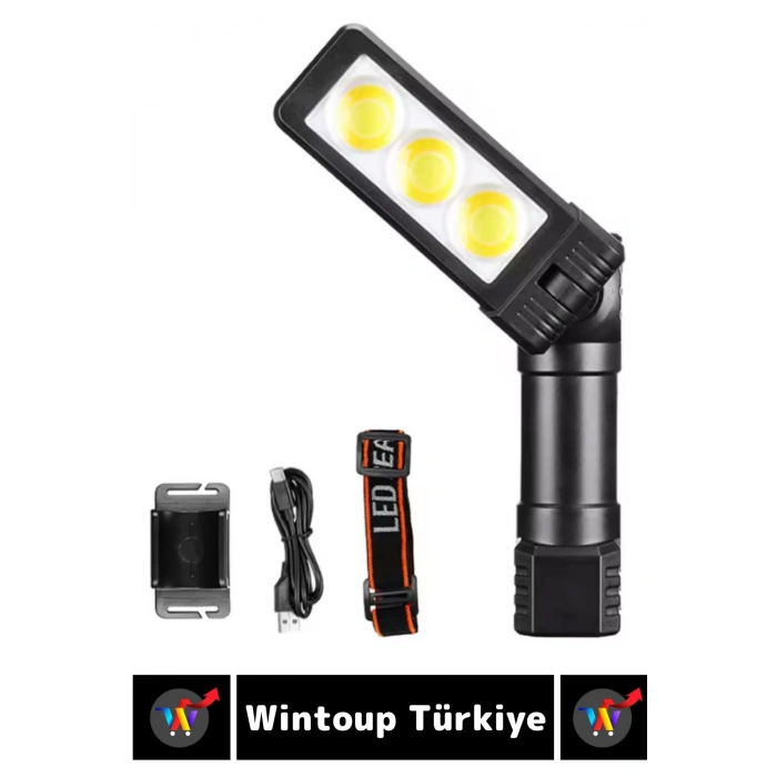 Profesyonel Kamp Avcı Güvenlik Balıkçı Deprem 4 Modda Aydınlatma Güçlü Işık Mıknatıslı KAFA LAMBASI