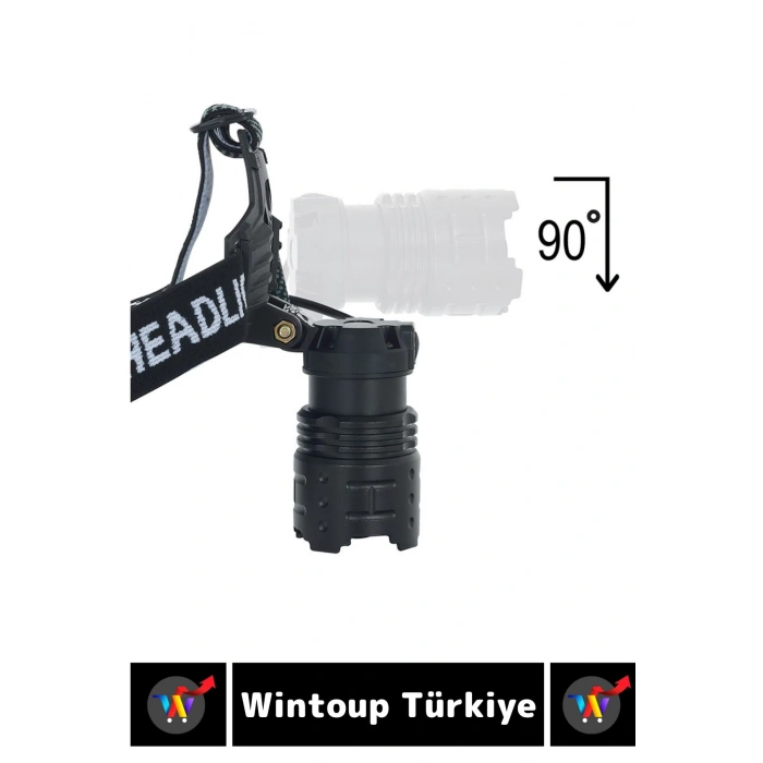 Profesyonel Kamp Avcı Balıkçı Deprem Yüksek Mesafeli 3 Modlu 8000 Lümen Güçlü Işık KAFA LAMBASI