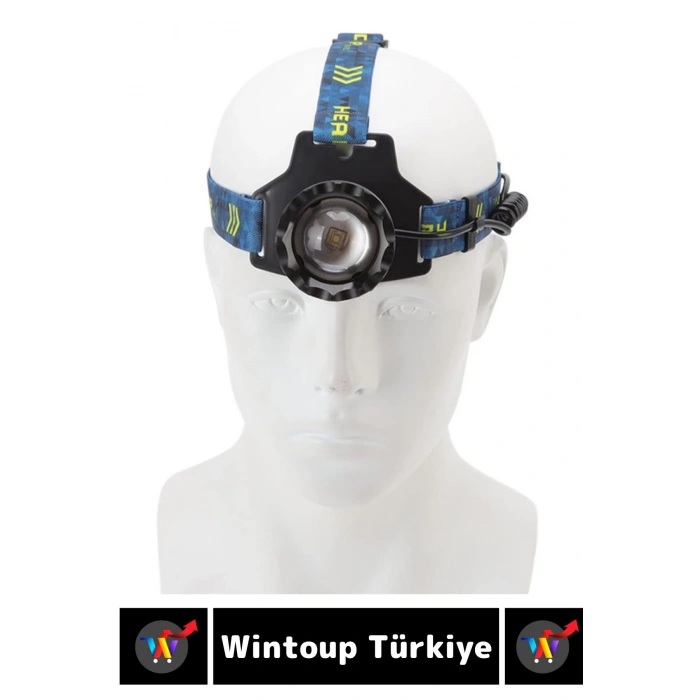 Profesyonel Kamp Avcı Balıkçı Deprem 5 Mod Aydınlatma 12000 Lümen Güçlü Işık KAFA LAMBASI