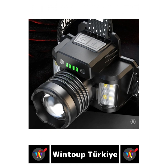 Profesyonel Kamp Avcı Balıkçı Deprem Yüksek Mesafeli 6000 Lümen Güçlü Işık Sensörlü KAFA LAMBASI