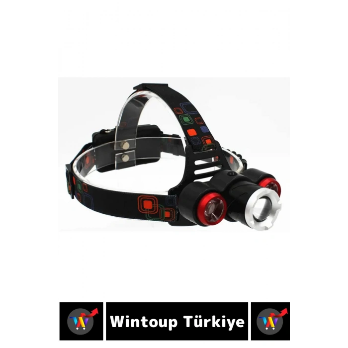 Profesyonel Kamp Avcı Balıkçı Deprem Güçlü Işık 4 Mod Aydınlatma Şarjlı 6000 Lümen KAFA LAMBASI