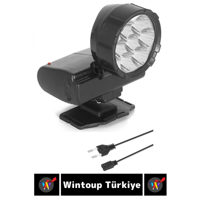 Profesyonel Kamp Avcı Balıkçı Deprem Güçlü Işık 2 Mod Aydınlatma Şarjlı 7 LEDli KAFA LAMBASI