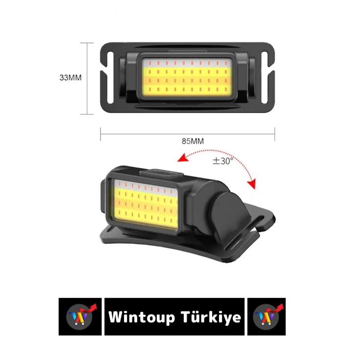 Profesyonel Kamp Avcı Balıkçı Deprem Güçlü Işık 5 Mod Aydınlatma Şarjlı 50 LED KAFA LAMBASI