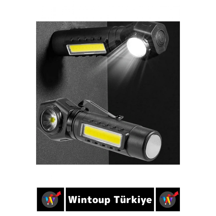 Profesyonel Kamp Avcı Balıkçı Deprem Güçlü Işık Mıknatıslı Sabitleme Şarjlı 215 Lümen KAFA LAMBASI