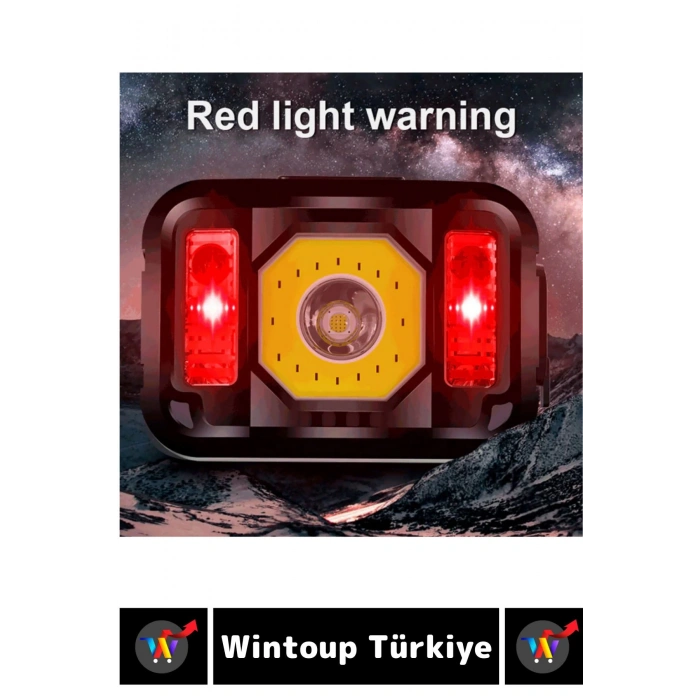 Profesyonel Kamp Avcı Balıkçı Deprem Güçlü Işık Sinyal LED Şarjlı Powerled KAFA LAMBASI