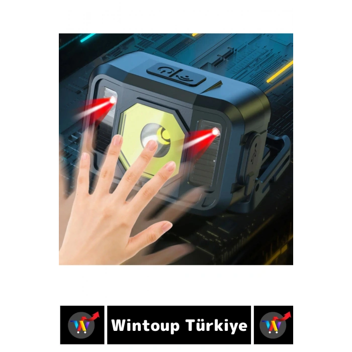 Profesyonel Kamp Avcı Balıkçı Deprem Güçlü Işık Sinyal LED Şarjlı Powerled KAFA LAMBASI