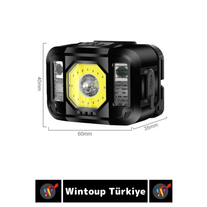 Profesyonel Kamp Avcı Balıkçı Deprem Güçlü Işık Sinyal LED Şarjlı Powerled KAFA LAMBASI