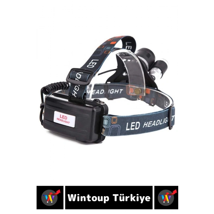 Profesyonel Kamp Avcı Balıkçı Deprem Güçlü Işık 3 Modlu Şarjlı 3 Başlıklı KAFA LAMBASI