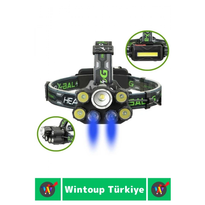 Profesyonel Kamp Balıkçı Deprem Güçlü Işık 8 Mod Yüksek Mesafeli Güçlü KAFA LAMBASI