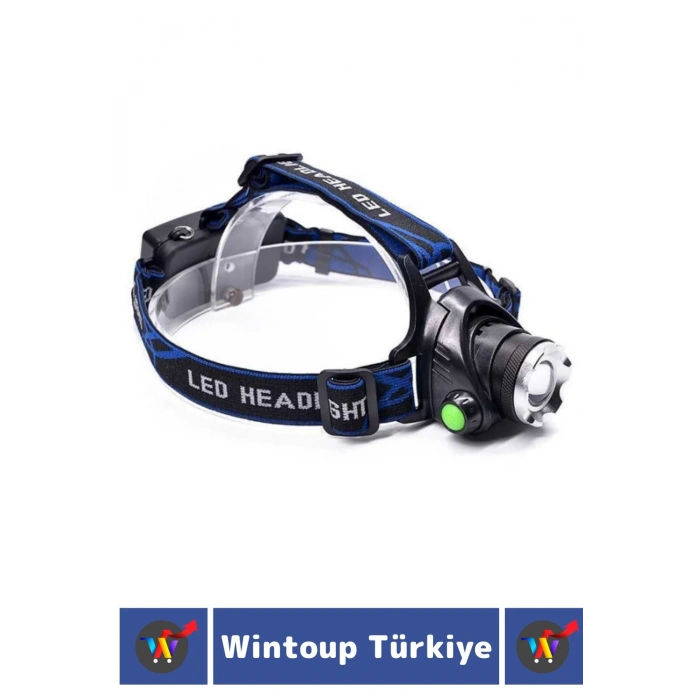 Profesyonel Kamp Avcı Balıkçı Deprem Güçlü Işık 3 Mod Yüksek Mesafeli Zoomlu Güçlü KAFA LAMBASI