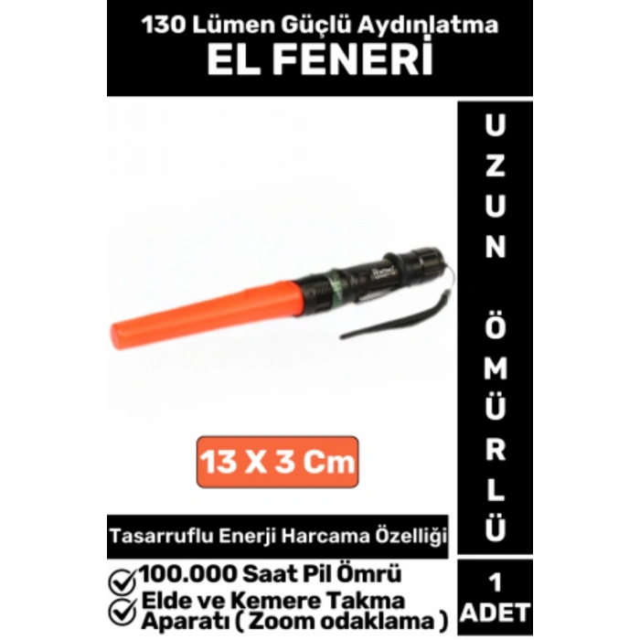 Özel Kamp Avcı Balıkçı Deprem Enerji Tasarrufu 3 Modlu Sert Plastik Zoom Odaklama Güvenlik EL FENERİ