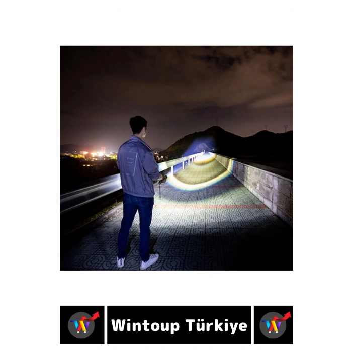 Özel Kamp Avcı Balıkçı Deprem Enerji Tasarrufu 5 Mod 3000 Lümen Güçlü Beyaz Işık Güvenlik EL FENERİ