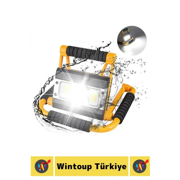 Uzun Ömürlü Kamp Avcı Deprem 3 Modlu 360 Derece Döner Şarjlı Beyaz Işık 1300 Lümen LED AYDINLATMA