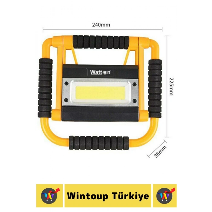 Uzun Ömürlü Kamp Avcı Deprem 3 Modlu 360 Derece Döner Şarjlı Beyaz Işık 1300 Lümen LED AYDINLATMA