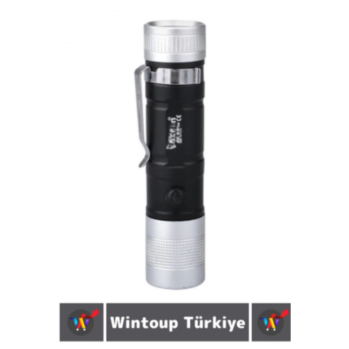 Premium Kompakt Kamp Avcı Balıkçı Deprem Enerji Tasarruflu Beyaz Işık Pilli Mini EL FENERİ