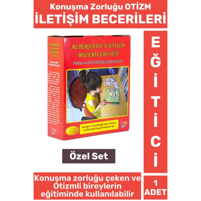 Premium Özel Eğitim Otizm Konuşma Zorluğu Geliştirici ALTERNATİF İLETİŞİM BECERİLERİ SETİ