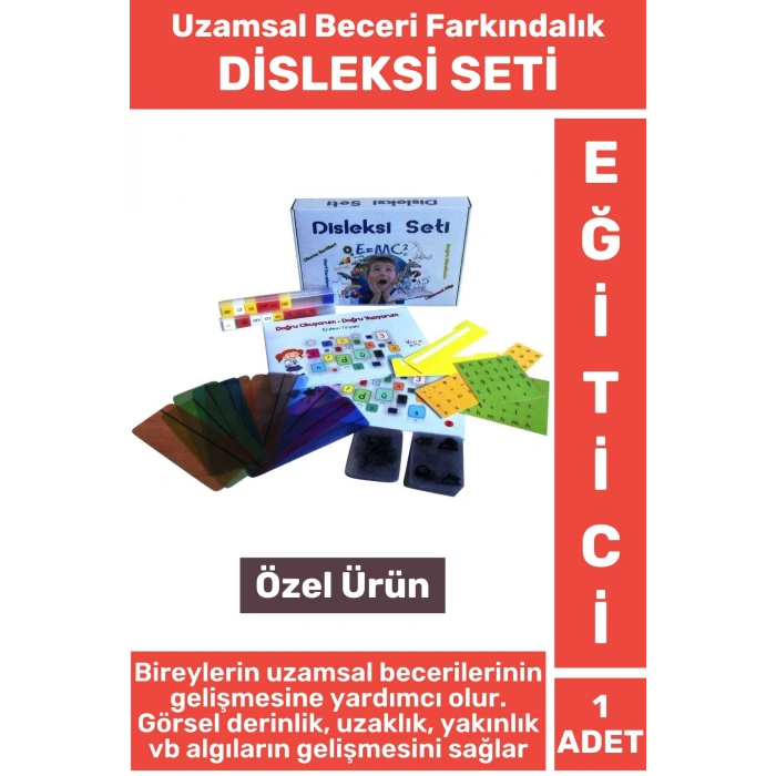 Premium Özel Eğitim Duyusal Uzamsal Beceri Farkındalık Okuma Yazma Geliştirici DİSLEKSİ SETİ