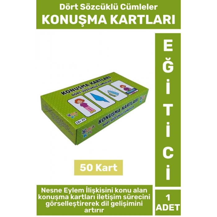 Premium Seri Eğitici Görsel Algı Dikkat İletişim Dil Bilgisi Geliştirici Çocuk Oyun KONUŞMA KARTLARI