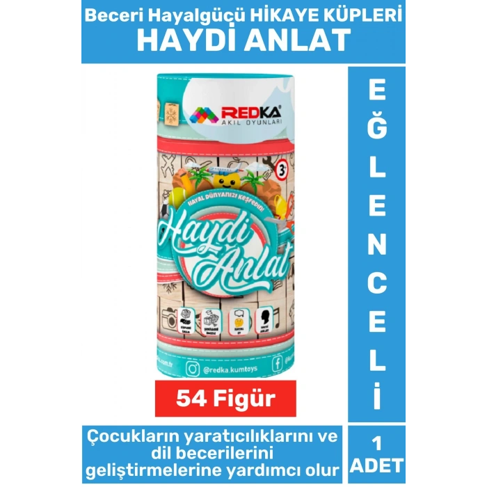 Eğitici Görsel Algı Yaratıcılık Dil Bilgisi Hayalgücü Geliştirici Eğlenceli Hikaye Küpü HAYDİ ANLAT
