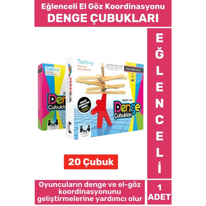 Premium Eğitici El Göz Koordinasyonu Denge Görsel Algı Geliştirici Eğlenceli Oyun DENGE ÇUBUKLARI