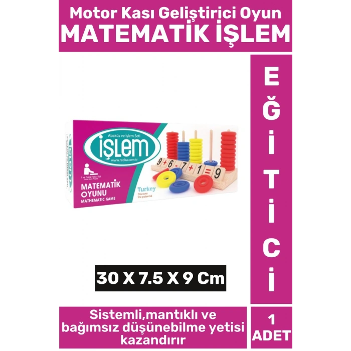 Premium Matematik Öğrenim Mantıklı Düşünme Motor Kasları Geliştirici Eğlenceli MATEMATİK İŞLEM OYUNU