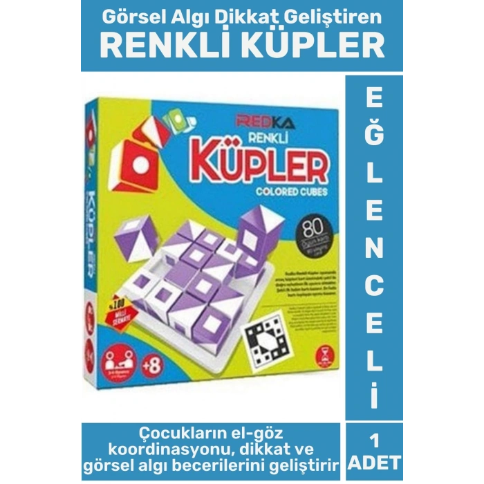 Premium Eğlenceli El Göz Koordinasyon Parça Bütün İlişkisi Dikkat Çocuk Eğitici Oyun RENKLİ KÜPLER
