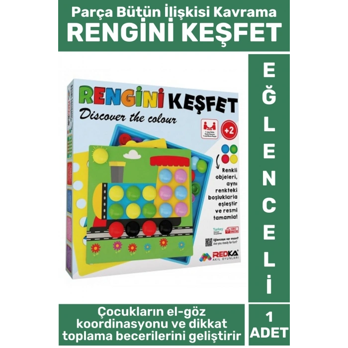 Premium Eğlenceli El Göz Koordinasyon Parça Bütün İlişkisi Kavrama Çocuk Eğitici Oyun RENGİNİ KEŞFET