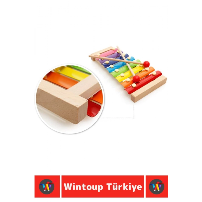 Premium Eğlenceli Eğitici Müzik Aletleri Ses Algısı Tanıma Tın Ton Ayarlı Çocuk Oyun AHŞAP KSİLOFON