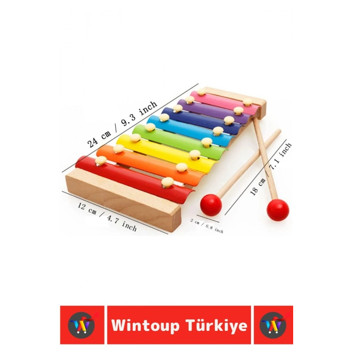 Premium Eğlenceli Eğitici Müzik Aletleri Ses Algısı Tanıma Tın Ton Ayarlı Çocuk Oyun AHŞAP KSİLOFON