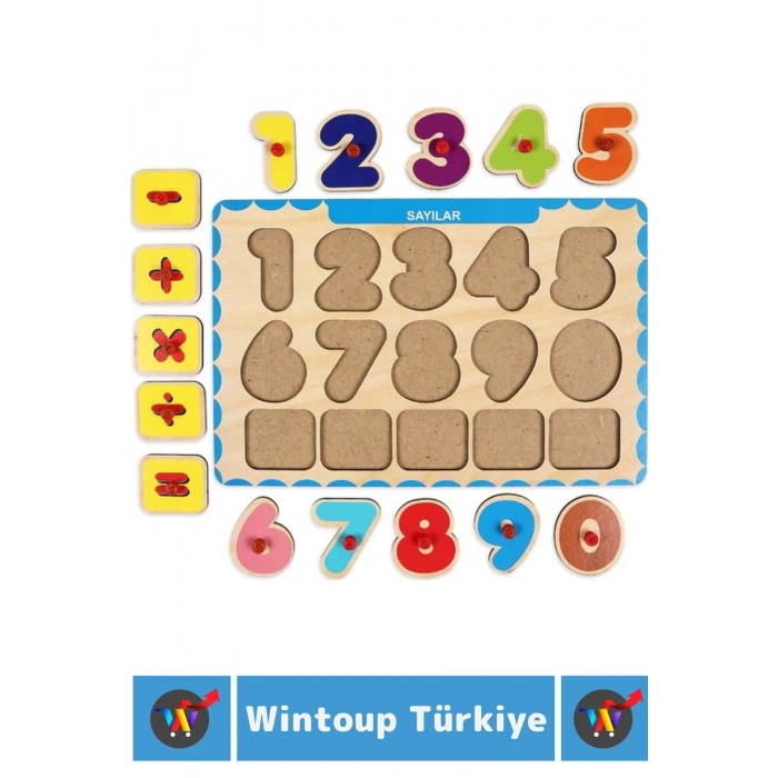 Premium Eğlenceli Eğitici Görsel Algı Problem Çözme Becerisi Çocuk Puzzle SAYILAR