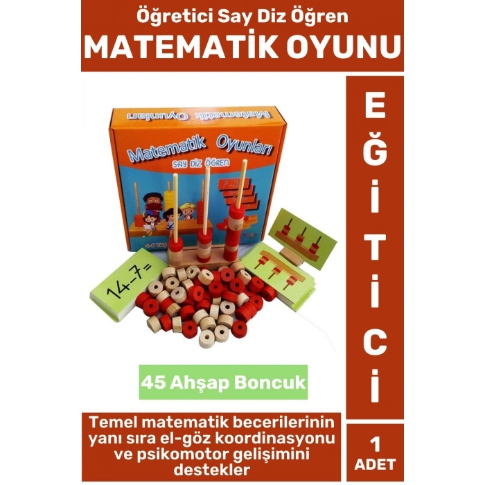 Eğitici Temel Matematik Bilgisi El-Göz Koordinasyonu Algı Psikomotor Gelişimi Çocuk MATEMATİK OYUNU