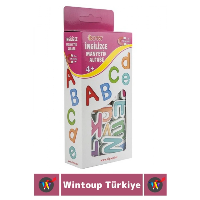 Eğitici Görsel Algı El-Göz Koordinasyonu Dil Öğrenimi 78 Parça Manyetik Harfler TÜRKÇE İNGİLİZCE