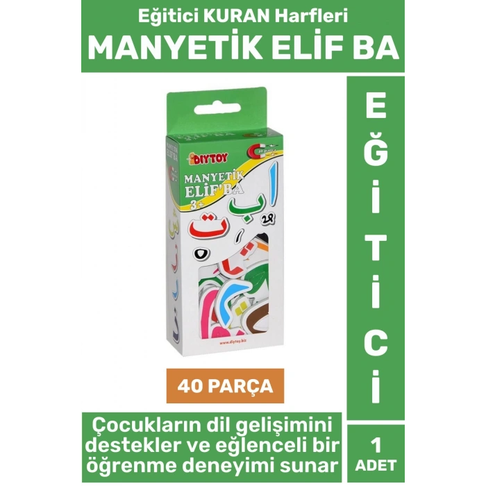 Eğlenceli Eğitici Görsel Algı Dil Becerisi KURAN Harfleri Öğrenimi Gelişimi MANYETİK ELİF BA