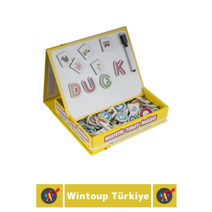 El-Göz Koordinasyonu Harf Kelime Dil Öğretici Silinebilir Yazı Kalemli MANYETİK TABLET İNGİLİZCE