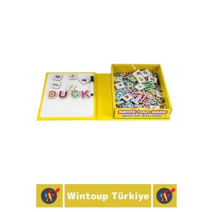 El-Göz Koordinasyonu Harf Kelime Dil Öğretici Silinebilir Yazı Kalemli MANYETİK TABLET İNGİLİZCE