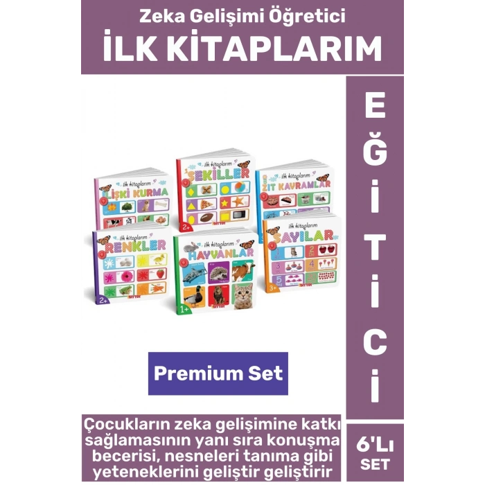Eğlenceli Görsel Algı Konuşma Becerisi Nesneleri Tanıma Zeka Gelişim Eğitici 6Lı SET İLK KİTAPLARIM