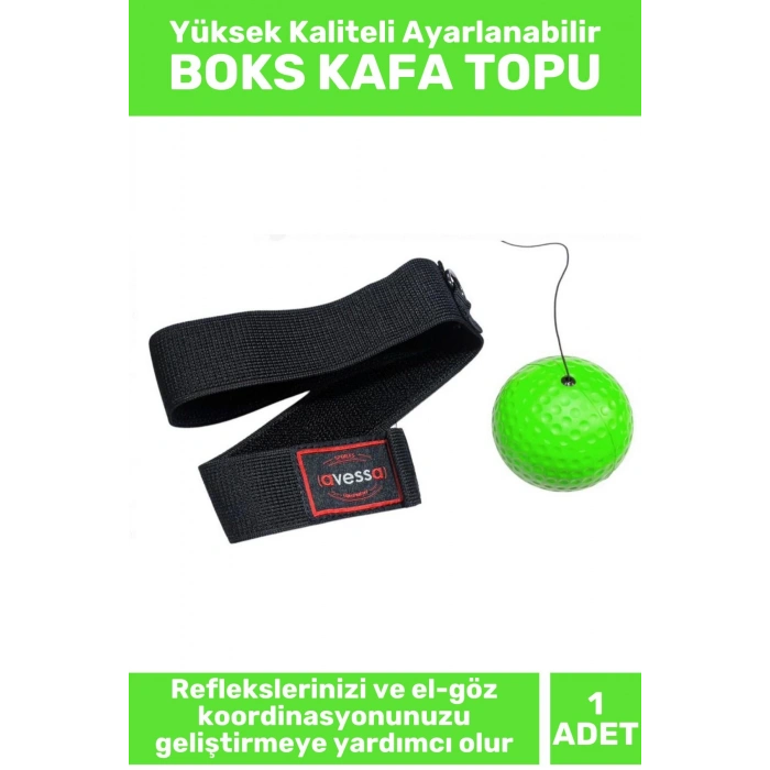 Premium Kaliteli El Göz Koordinasyon Refleks Geliştirici Ayarlanabilir İpli BOKS ANTRENMAN KAFA TOPU