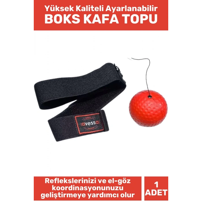 Premium Kaliteli El Göz Koordinasyon Refleks Geliştirici Ayarlanabilir İpli BOKS ANTRENMAN KAFA TOPU