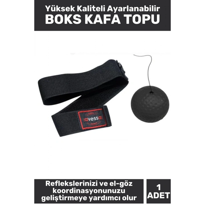 Premium Kaliteli El Göz Koordinasyon Refleks Geliştirici Ayarlanabilir İpli BOKS ANTRENMAN KAFA TOPU