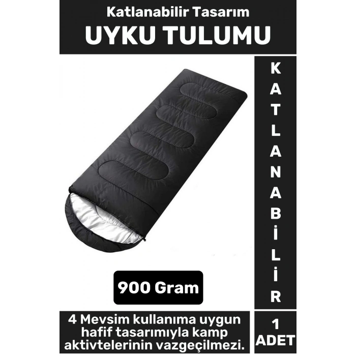 Kompakt 4 Mevsim Kullanıma Uygun Sıcak Tutan 190 x 70 Cm Çift Kişilik Kamp KATLANABİLİR UYKU TULUMU
