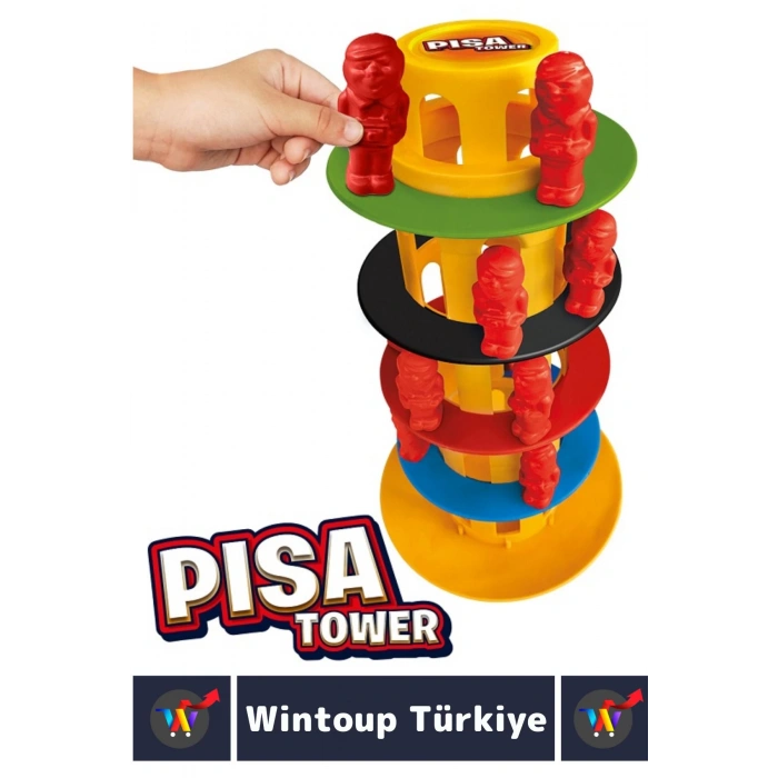 Eğlenceli Eğitici Parça Bütün İlişki Kurma Hızlı Düşünme Karar Verme Becerisi Oyunu PİSA KULESİ
