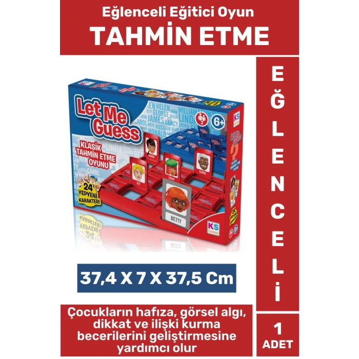 Premium Eğlenceli Eğitici Hafıza Görsel Algı Dikkat İlişki Kurma Beceri Gelişimi Çocuk Tahmin Oyunu