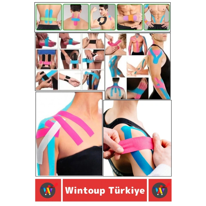 Premium Hızlı Etki Kas Bel Bacak Kol Boyun Sırt Omuz Karın Kalça Spor 5 Metre Isı Ağrı Bandı Kırmızı