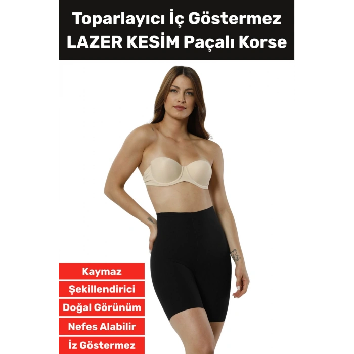 Özel Üretim İz İç Göstermez Kaymaz Sıkılaştırıcı Şekillendirici LAZER KESİM Paçalı Korse