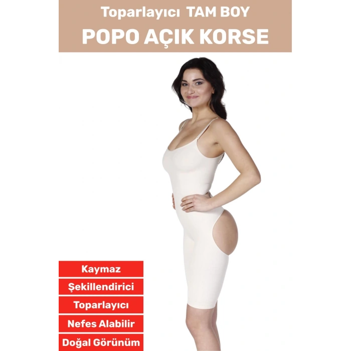 Özel Üretim İz İç Göstermez Kaymaz Sıkılaştırıcı Toparlayıcı Popo Açık Tam Boy Korse
