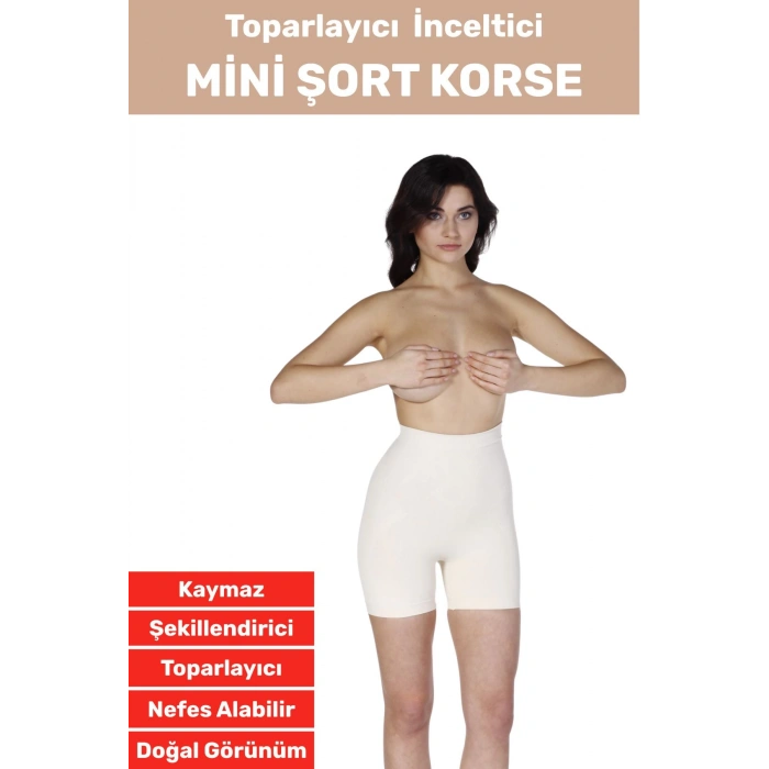 Özel Üretim İz İç Göstermez Kaymaz Sıkılaştırıcı Toparlayıcı Mini Şort Korse