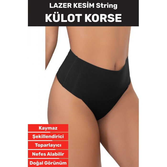 İz İç Göstermez Kaymaz Sıkılaştırıcı Toparlayıcı Vücut Şekillendirici LAZER KESİM Külot korse