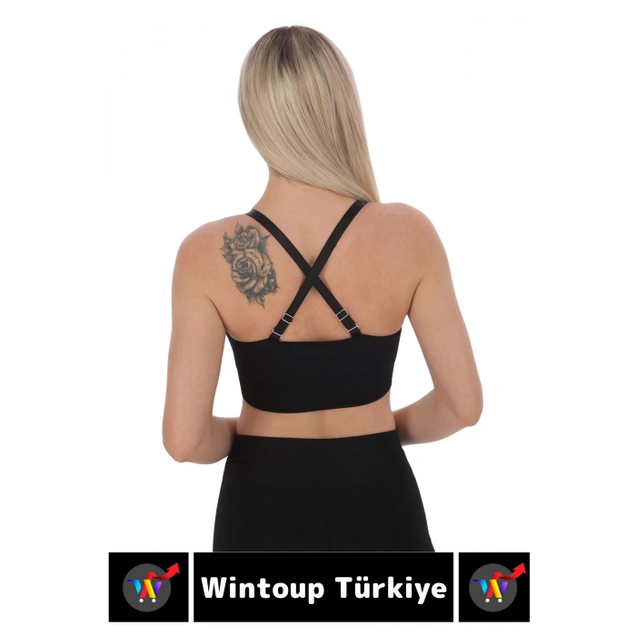 Göğüs Toparlayıcı Sarkma Önleyen Gündelik Spor Kullanım Şık Ayarlanabilir Askılı Crop Büstiyer